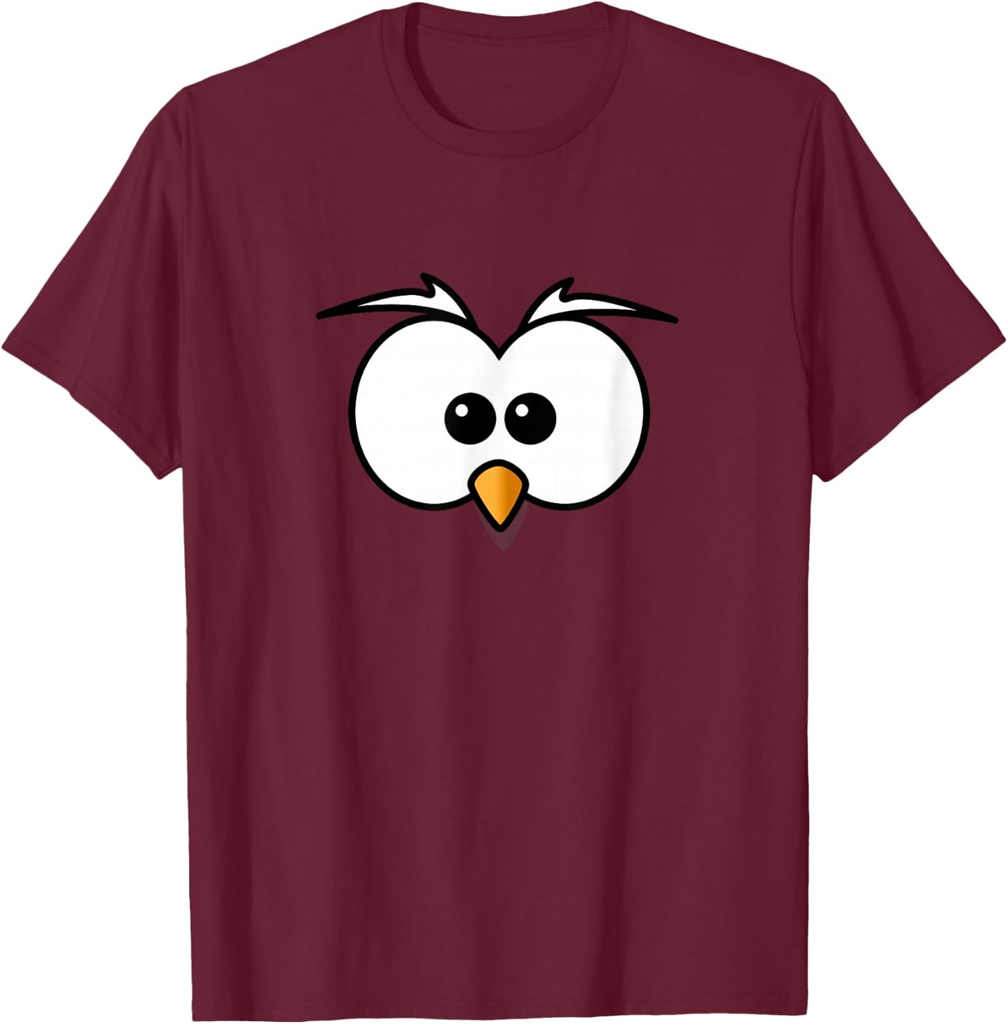 Angry Sneaky Bird Eyes T-Shirt - T-Shirt | Maroon