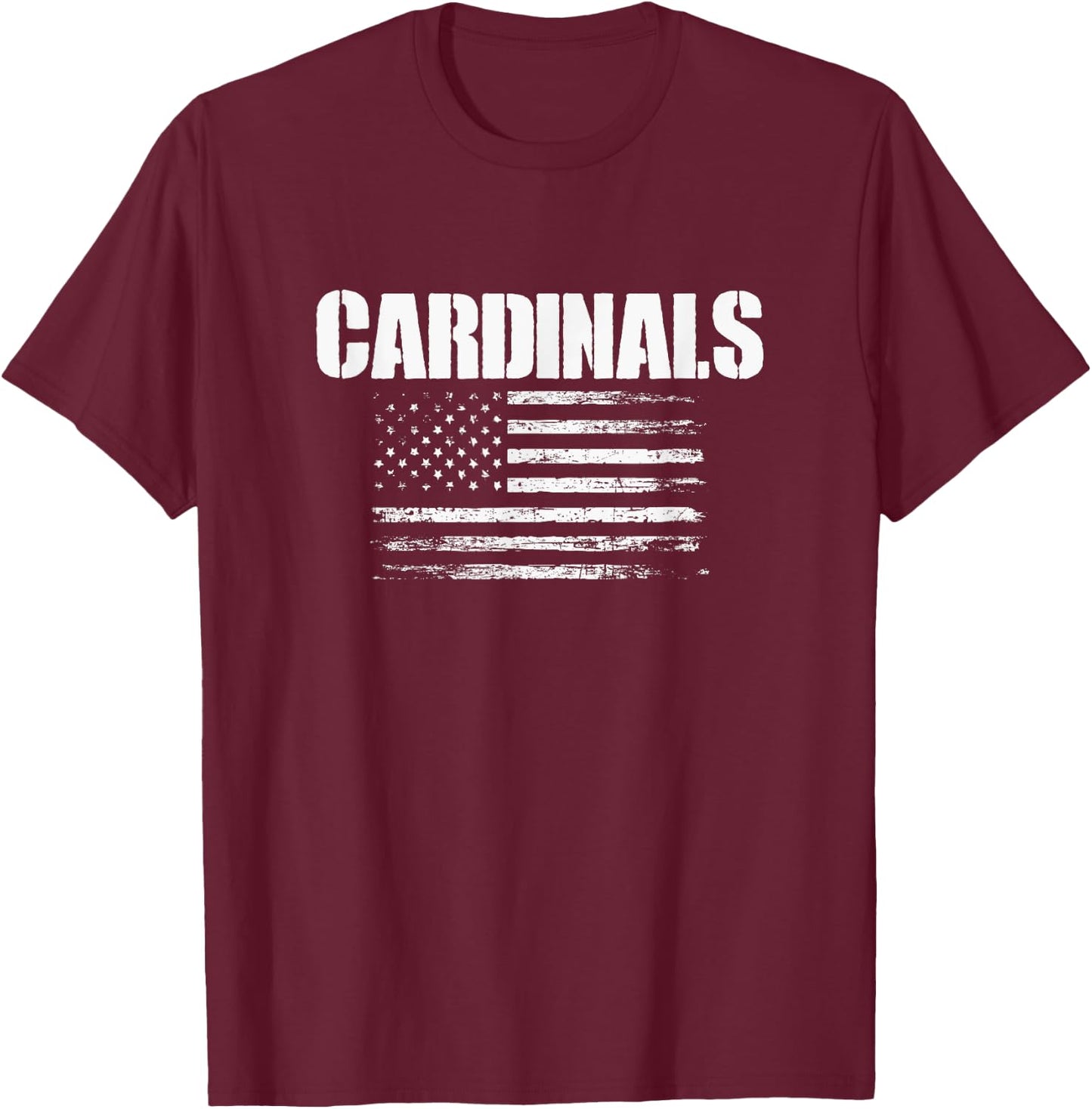 Bloomingdale Cardinals USA Flag Pride T-Shirt - T-Shirt | Maroon