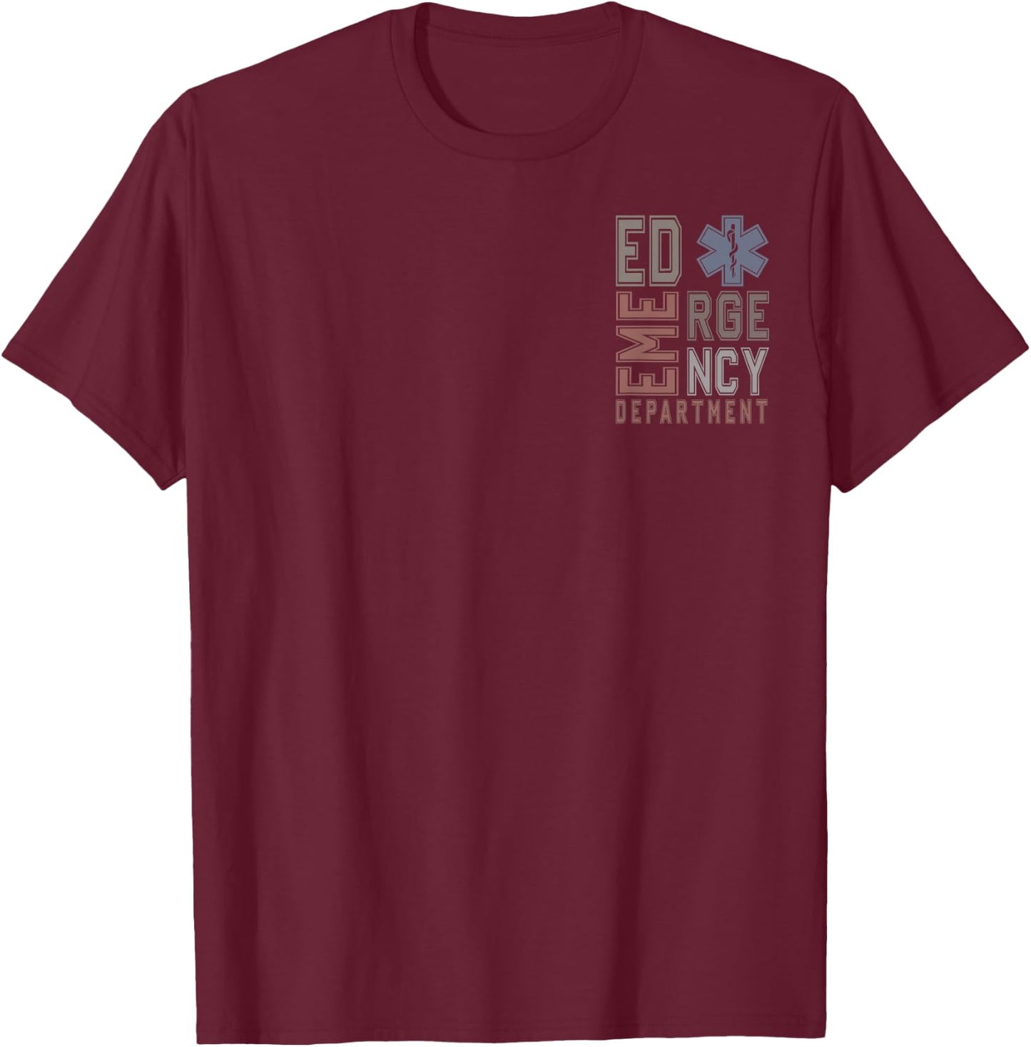 Emergency Department Emergency Room Healthcare T-Shirt - T-Shirt | Maroon