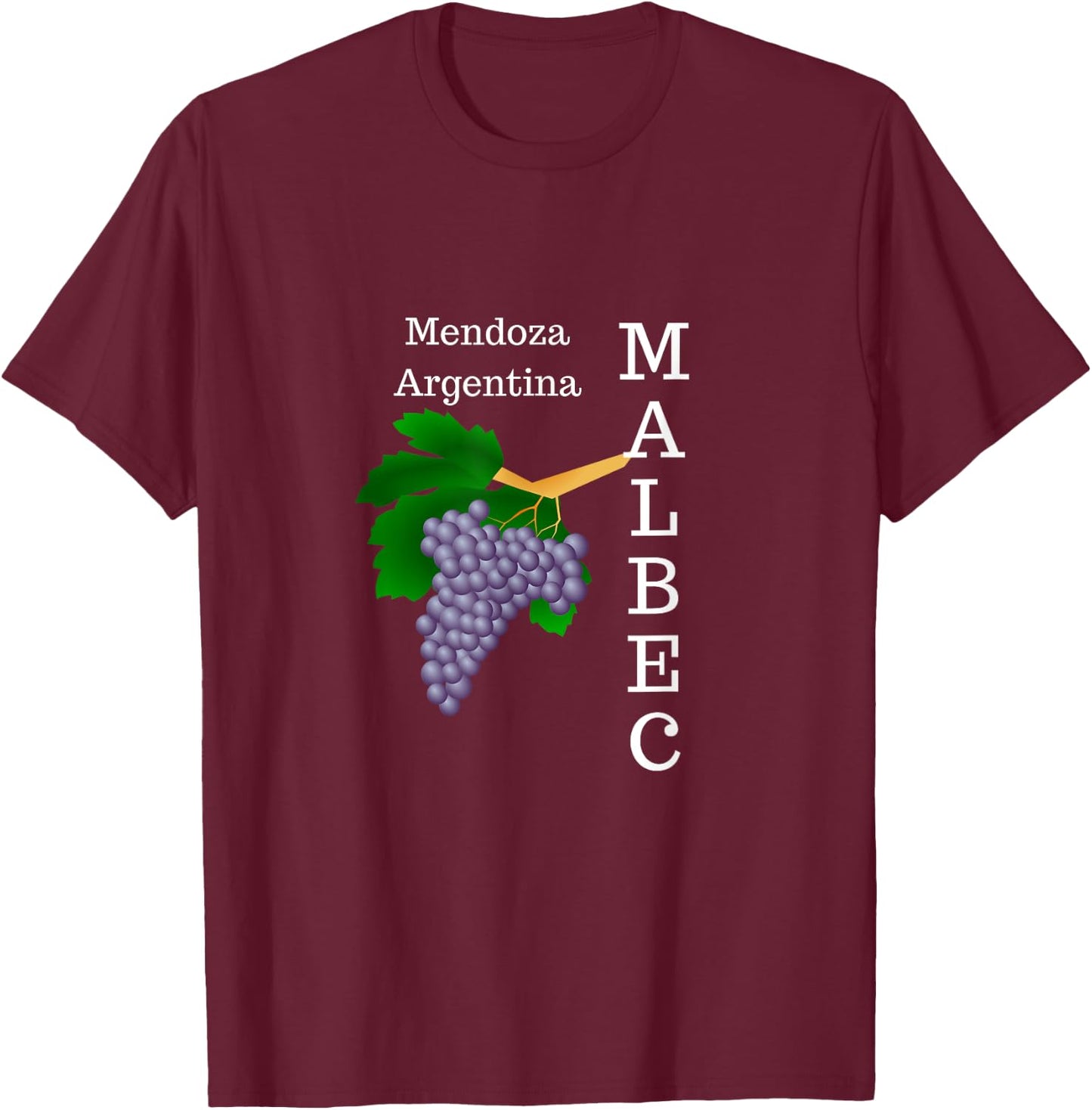 Malbec Wine Lover Mendoza Argentina T-Shirt - T-Shirt | Maroon