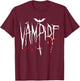 Vampire Bat Gothic Monsters Halloween T-Shirt - T-Shirt | Maroon