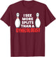 Funny Bowling Shirt Husband Or Adults T-Shirt - T-Shirt | Maroon