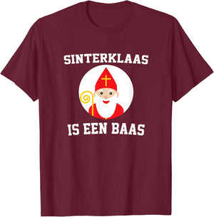 Sinterklaas is een Baas Dutch Netherlands Children T-Shirt - T-Shirt | Maroon