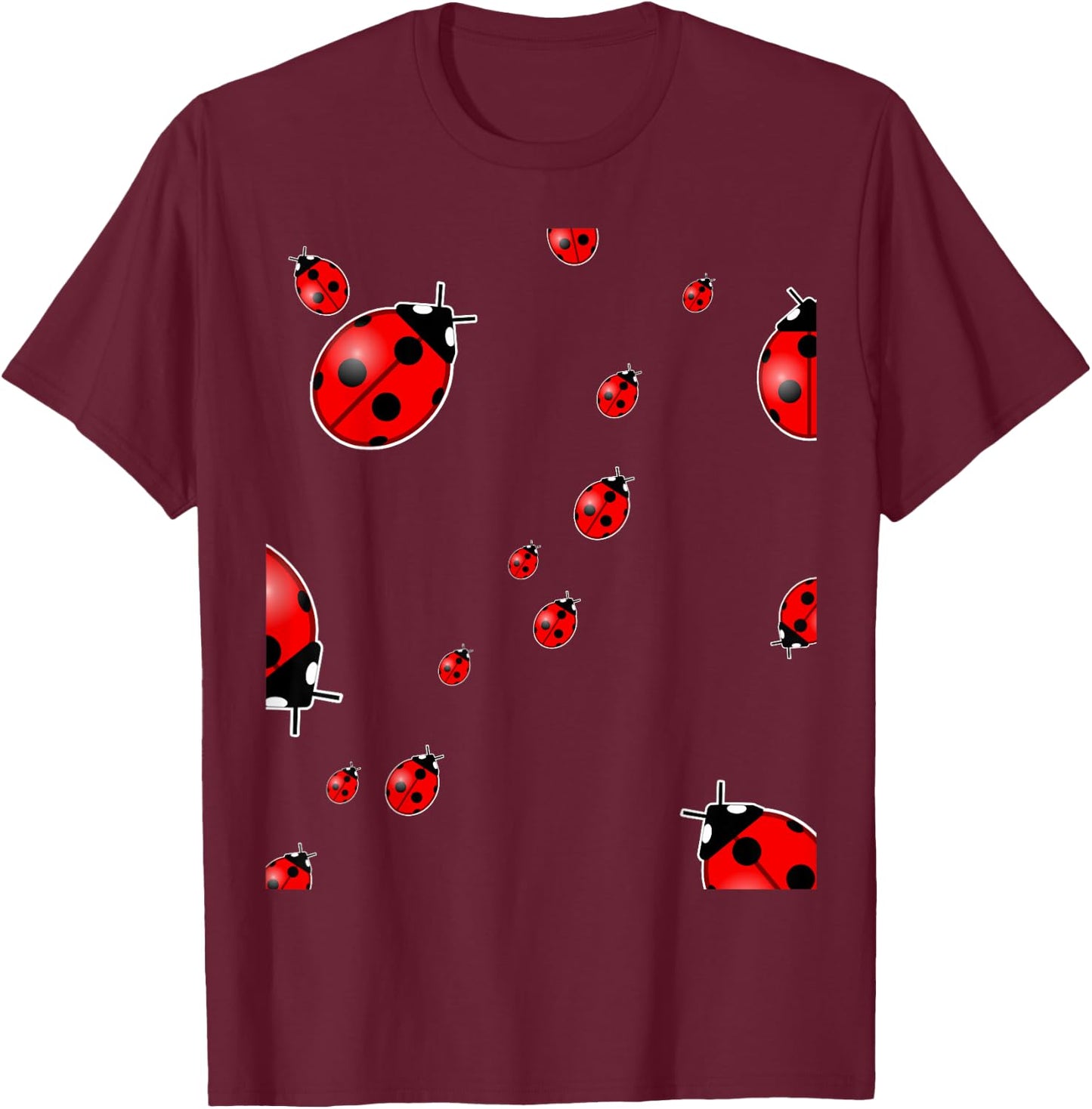 Ladybird Cute Ladybugs Bugs Lover Gift T-Shirt - T-Shirt | Maroon
