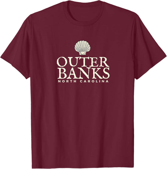 Outer Banks , North Carolina Beach T-Shirt - T-Shirt | Maroon