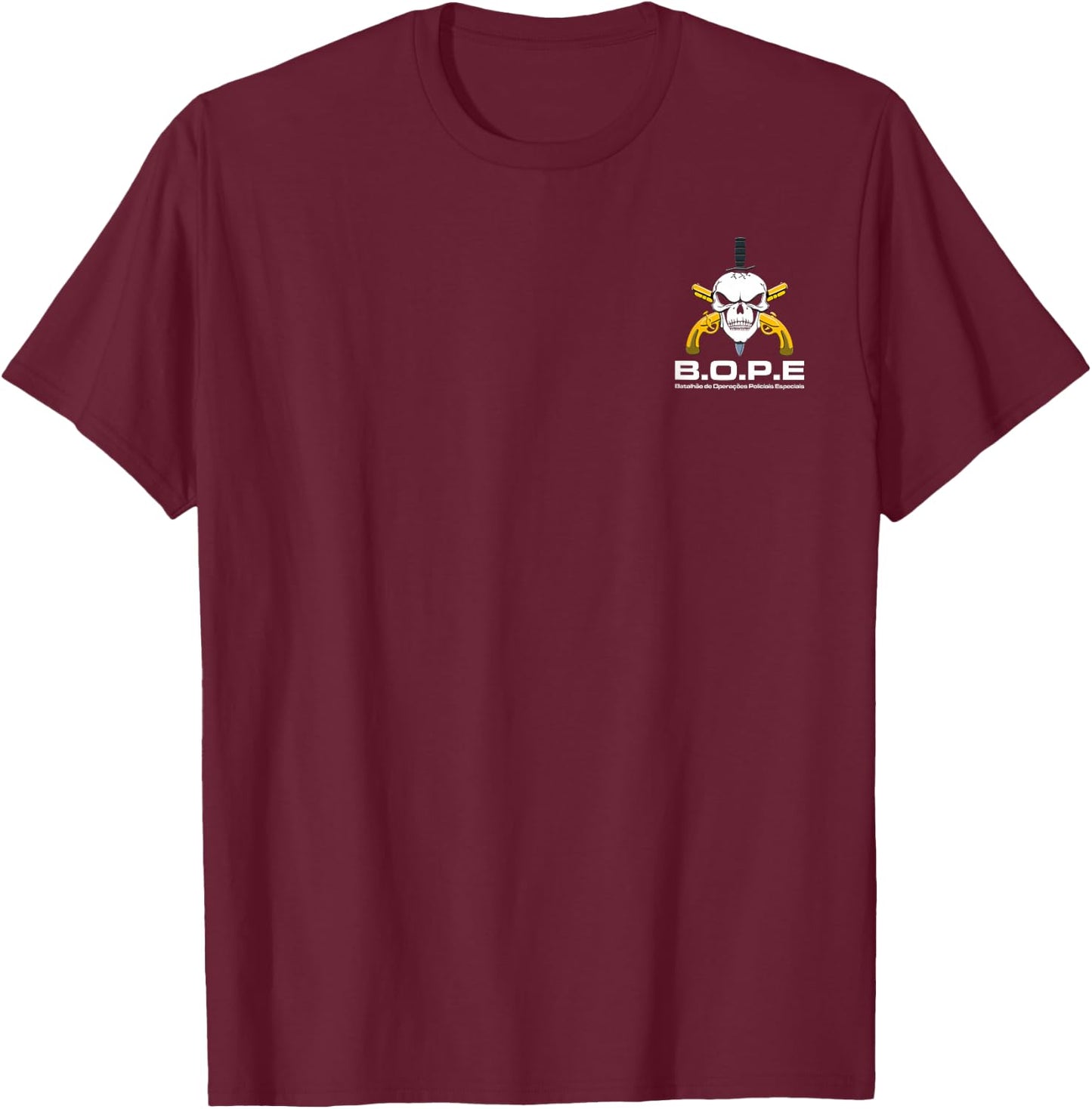 BOPE Brazil Police Special Forces T-Shirt - T-Shirt | Maroon
