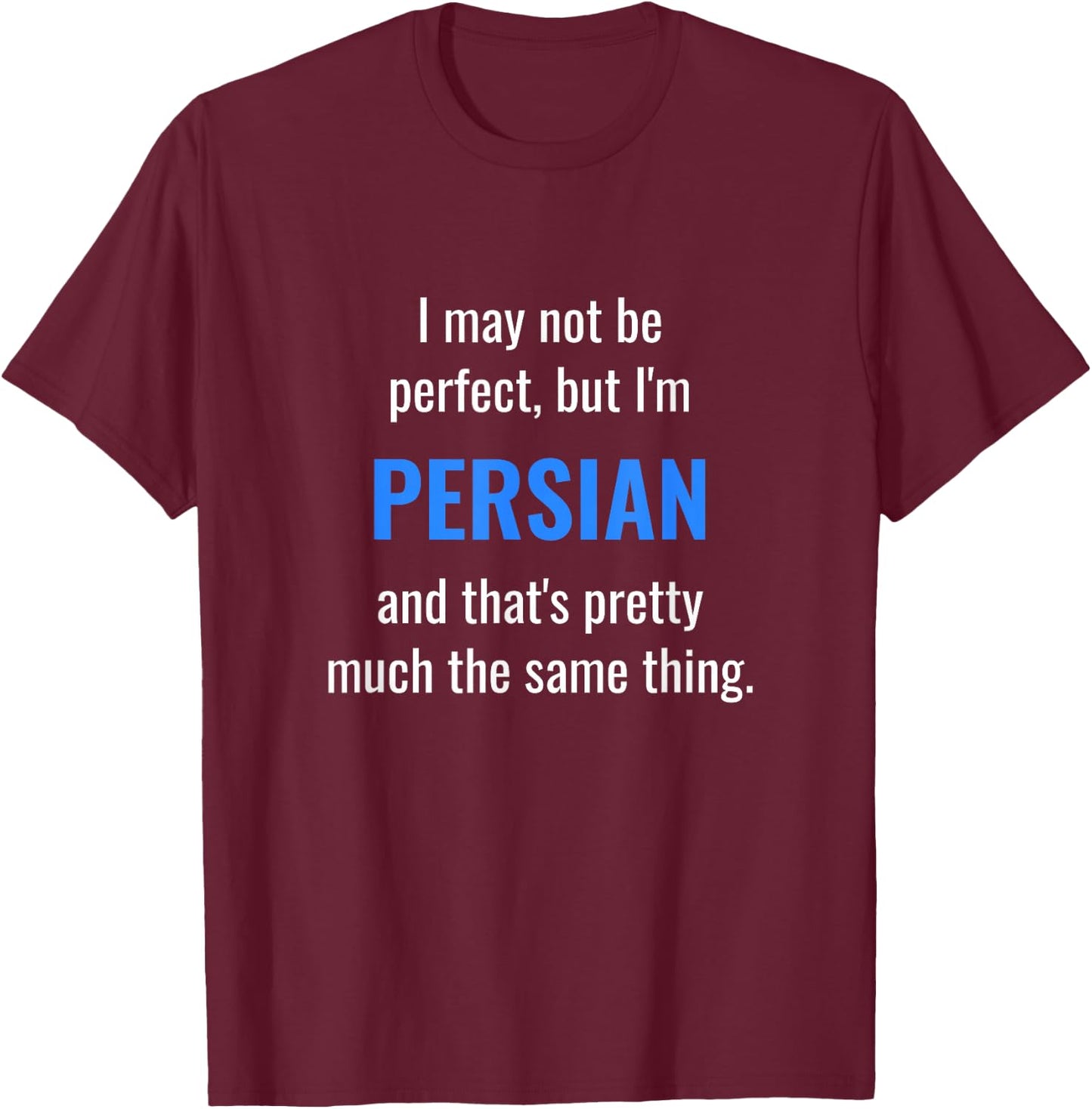 Funny Persian Design - I May Not Be Perfect T-Shirt - T-Shirt | Maroon