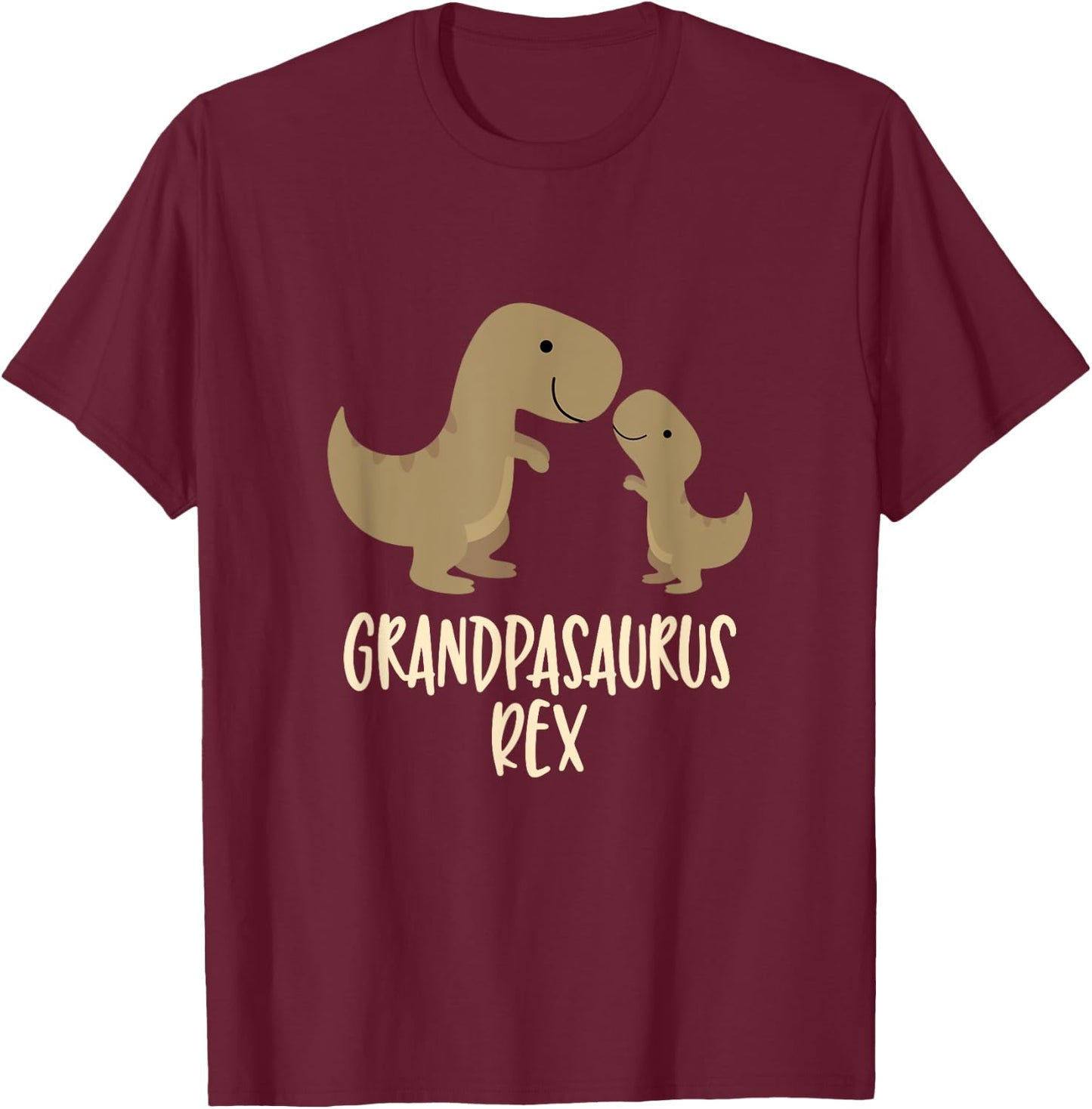 Grandpasaurus Rex Grandpa Saurus Dinosaur T-Shirt - T-Shirt | Maroon