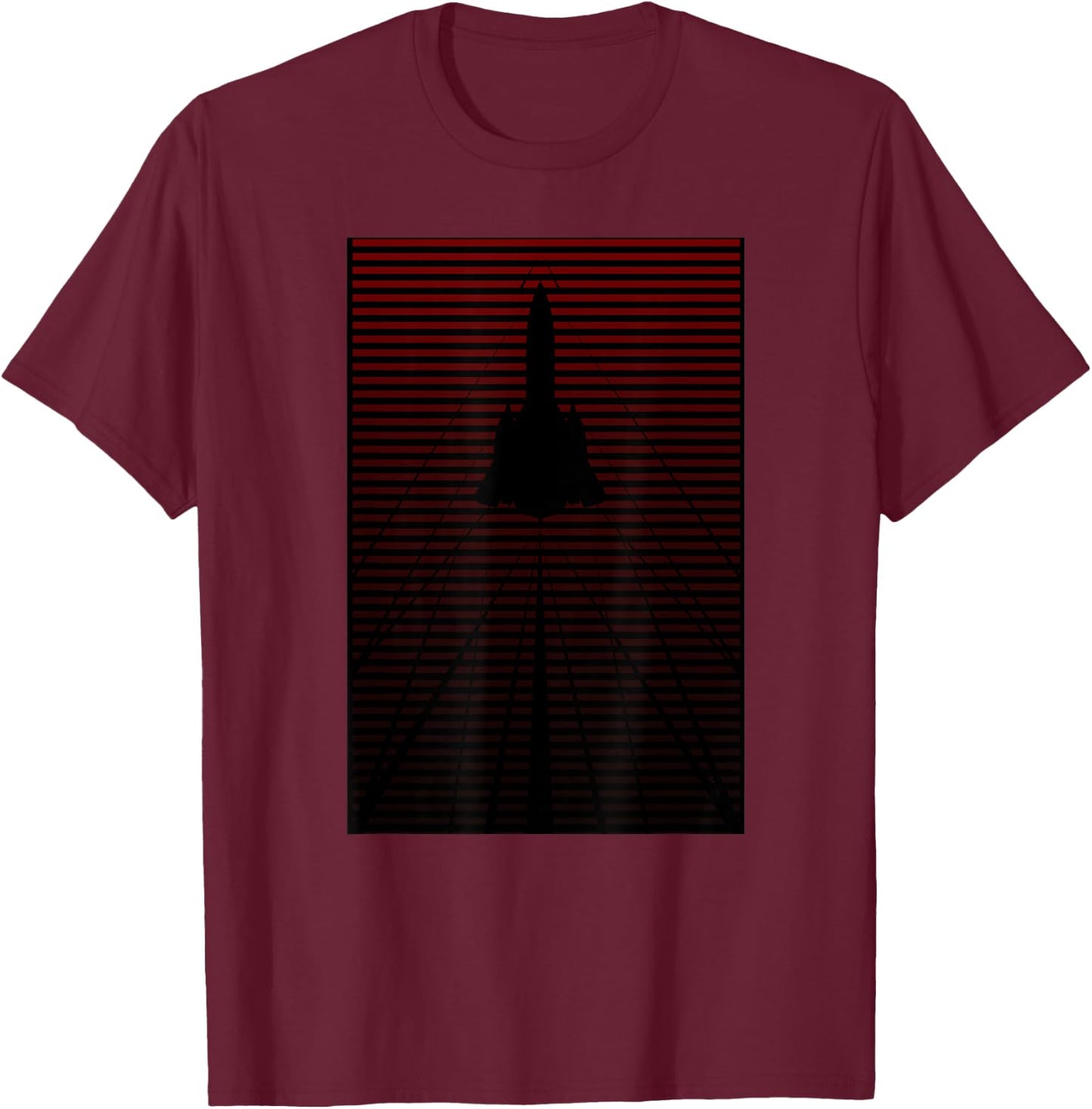 SHOCKWAVES SR-71 Blackbird OXCART Fade to Red T-Shirt - T-Shirt | Maroon