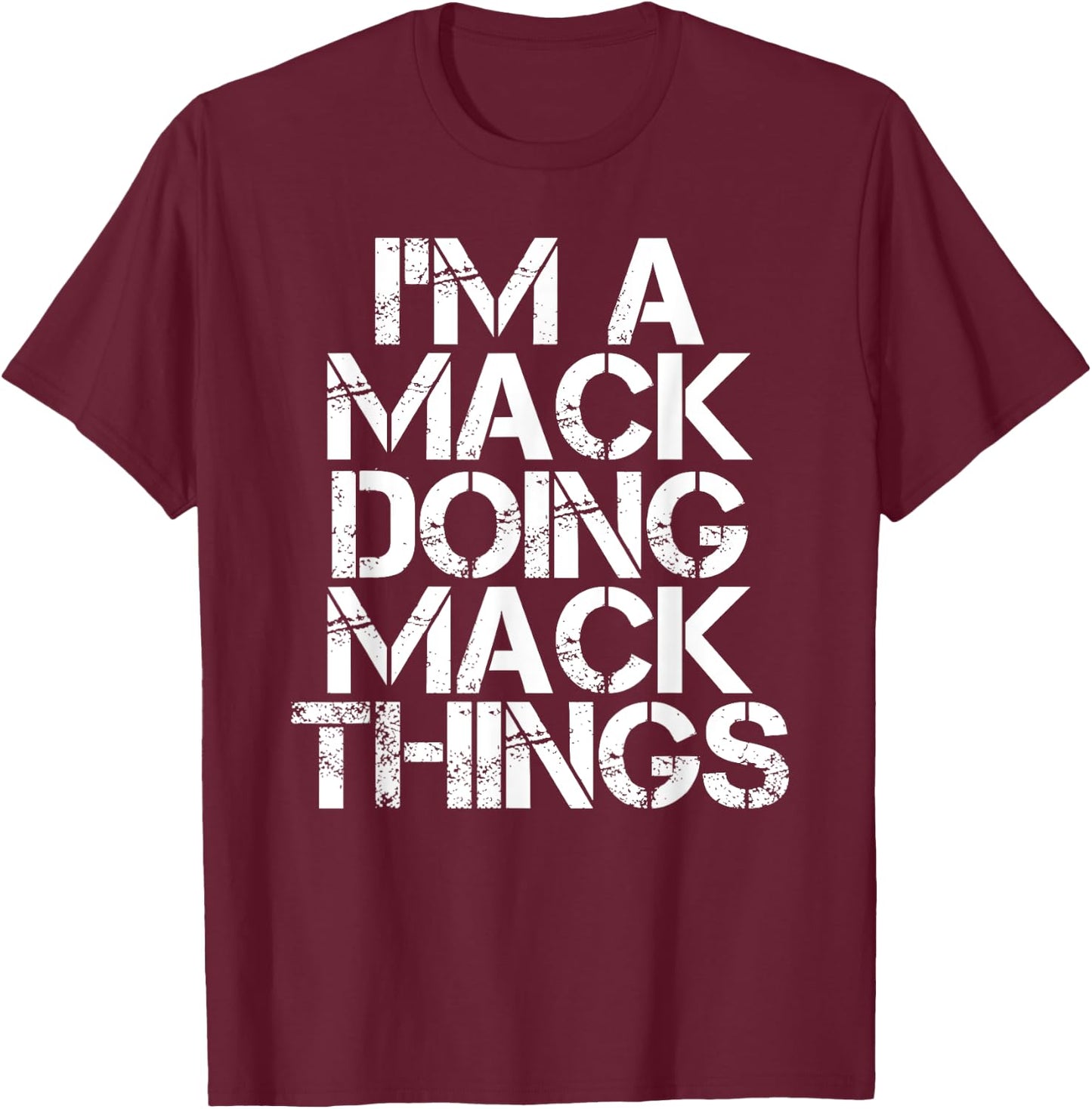 MACK Funny Surname Family Tree Birthday Reunion Gift T-Shirt - T-Shirt | Maroon