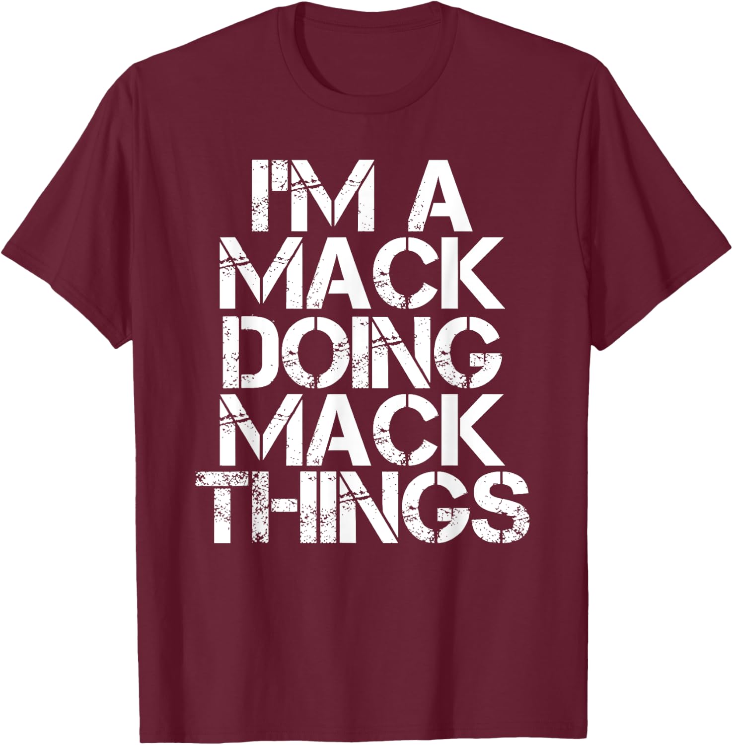 MACK Funny Surname Family Tree Birthday Reunion Gift T-Shirt - T-Shirt | Maroon