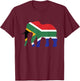 Elephant South Africa African Flag Wild Safari Gift T-Shirt - T-Shirt | Maroon