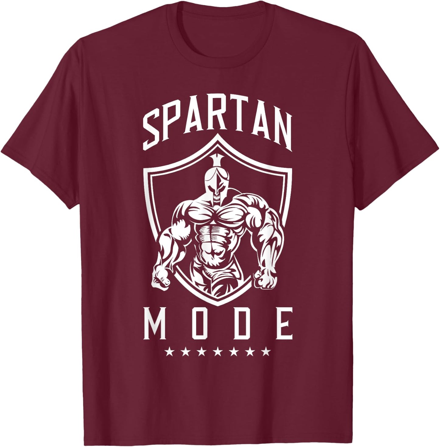 Spartan Workout Mode Fitness Gym Sparta Bodybuilding Gift T-Shirt - T-Shirt | Maroon