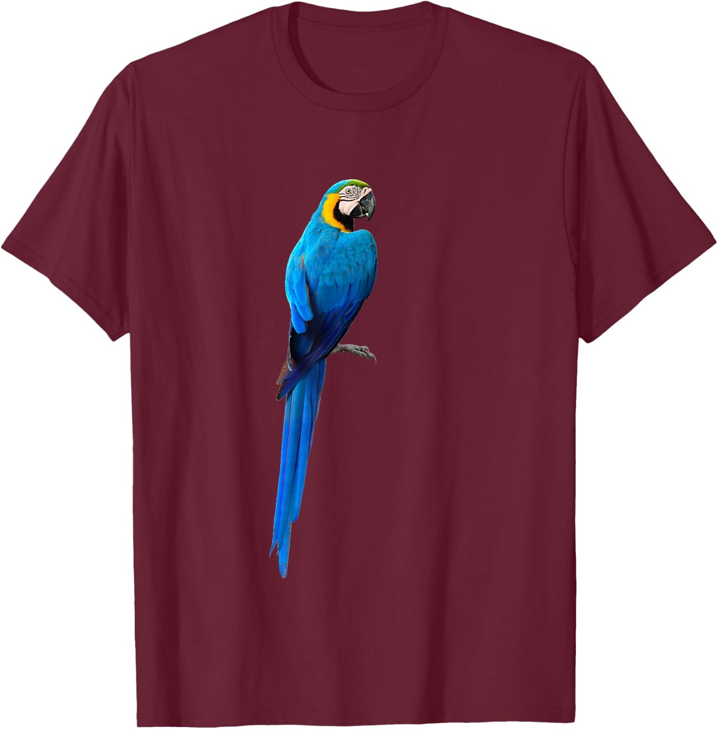 Blue Macaw Parrot Life T-Shirt - T-Shirt | Maroon