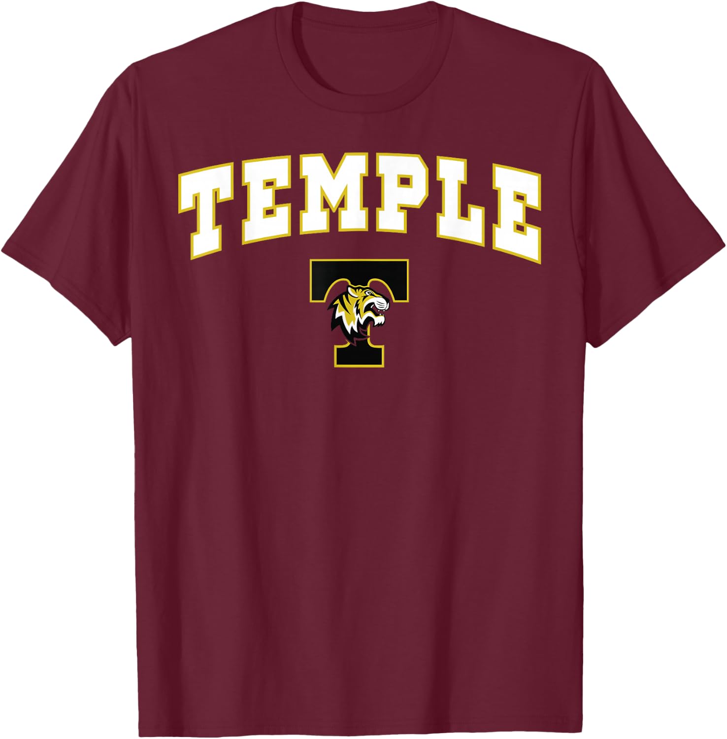 Temple High School Tigers C2 T-Shirt - T-Shirt | Maroon