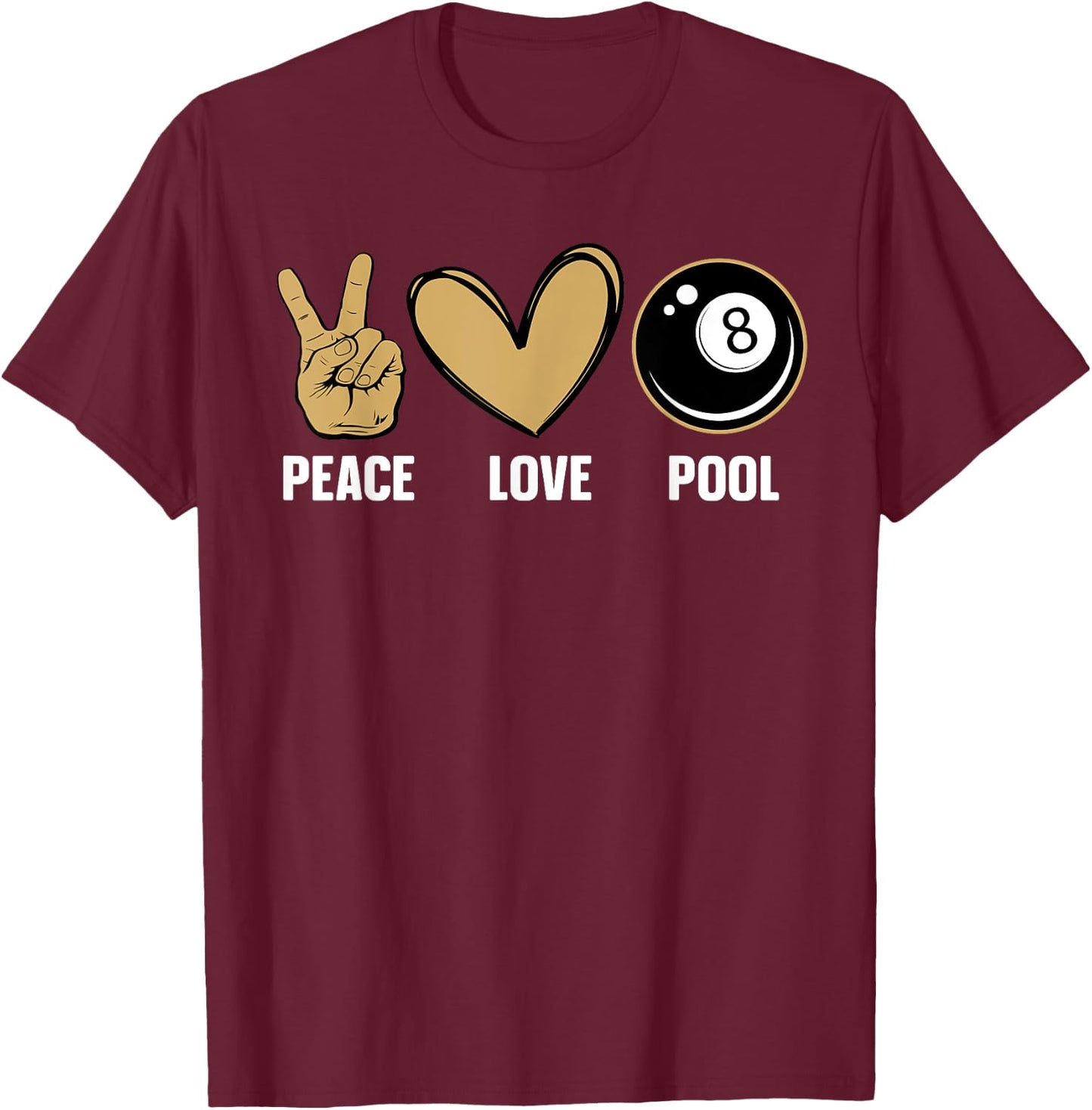 Cool 8 Ball Pool Lover Design Women Billiard Player T-Shirt - T-Shirt | Maroon