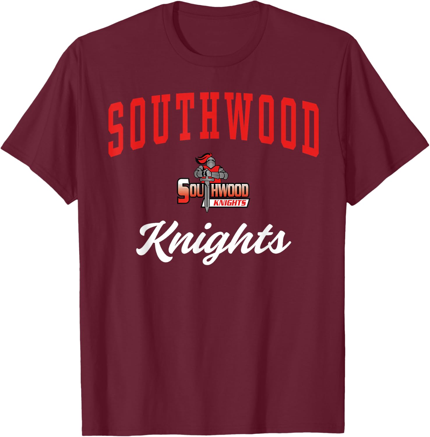 Southwood High School Knights T-Shirt - T-Shirt | Maroon