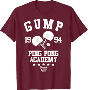 Forrest Gump Ping Pong Academy 1994 T-Shirt - T-Shirt | Maroon
