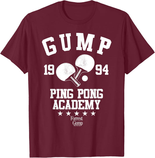 Forrest Gump Ping Pong Academy 1994 T-Shirt - T-Shirt | Maroon