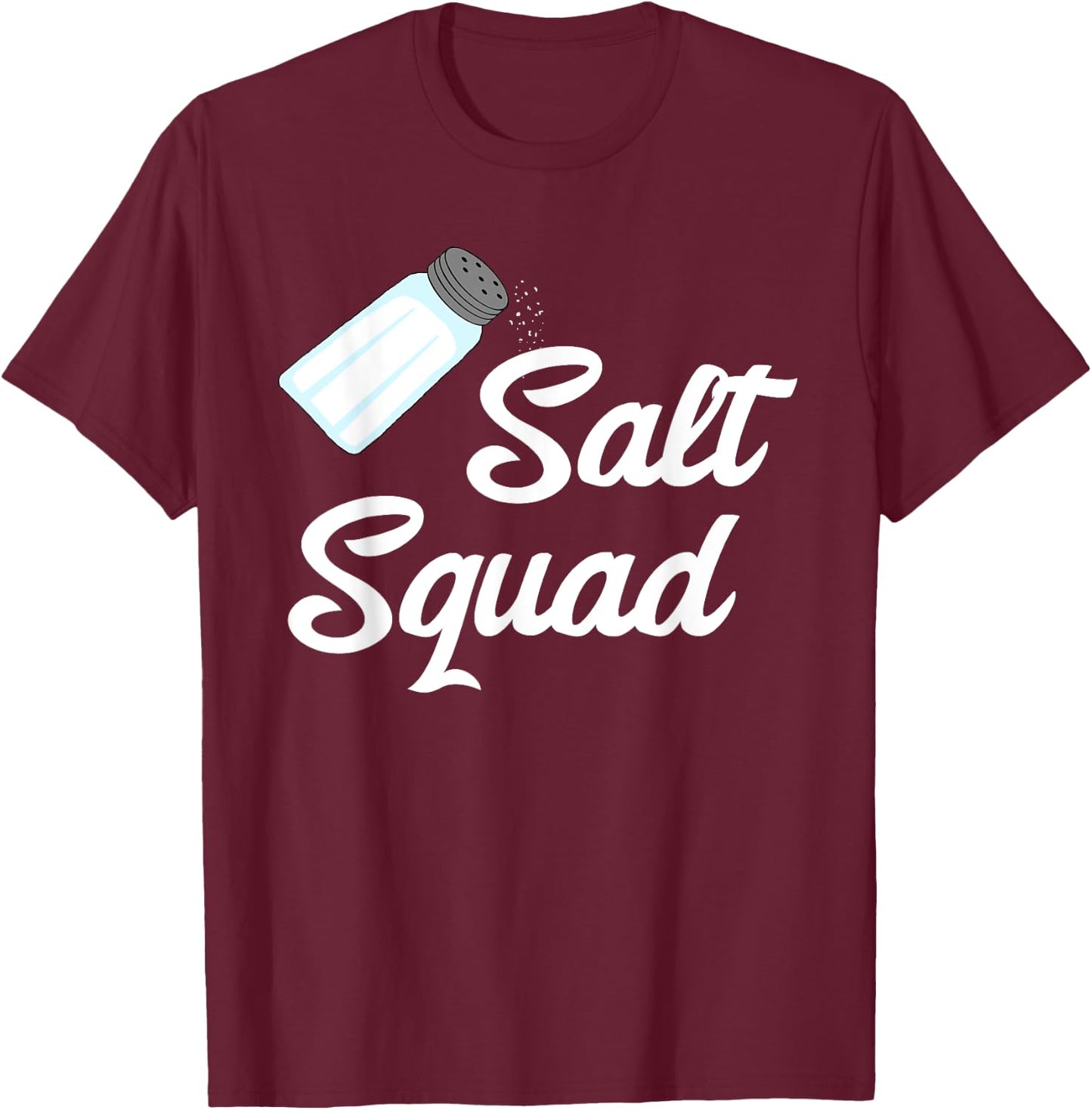 Salt Squad Glass Shaker Flavor Matching Group Costume T-Shirt - T-Shirt | Maroon