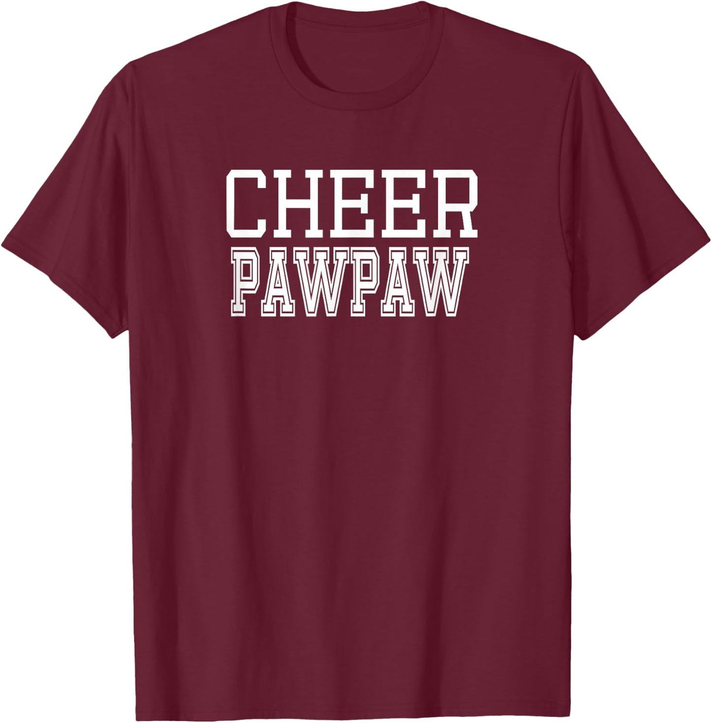 Cheer PawPaw Cheerleading PAWPAW Gift T-Shirt - T-Shirt | Maroon