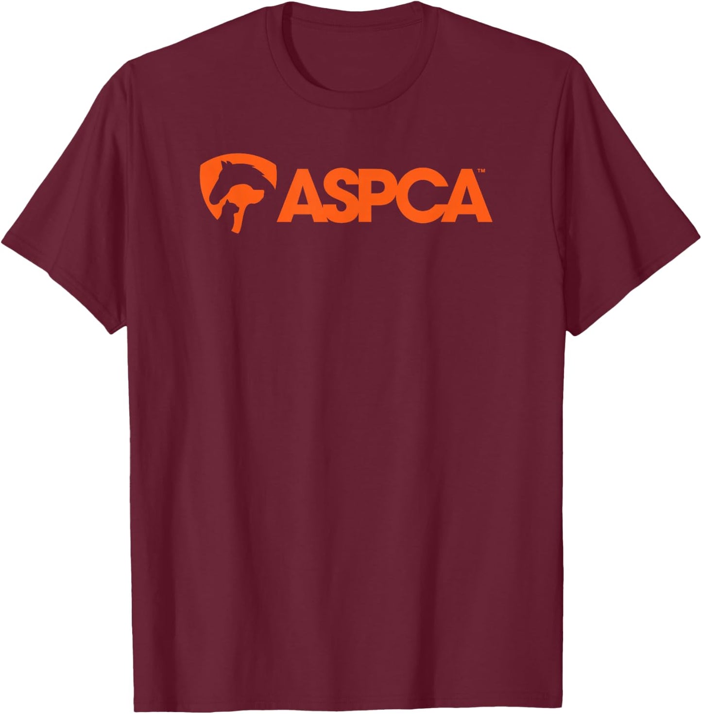 ASPCA -Adult Black Cotton Blend Classic Fit with ASPCA Logo T-Shirt - T-Shirt | Maroon