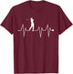 Funny Golf Player Golfer Heartbeat Heart Pulse Rate EKG T-Shirt - T-Shirt | Maroon