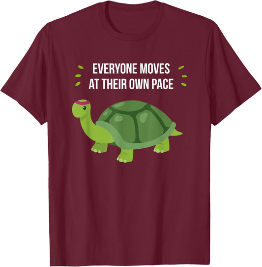 Funny Turtle Motivational Running T-Shirt - T-Shirt | Maroon