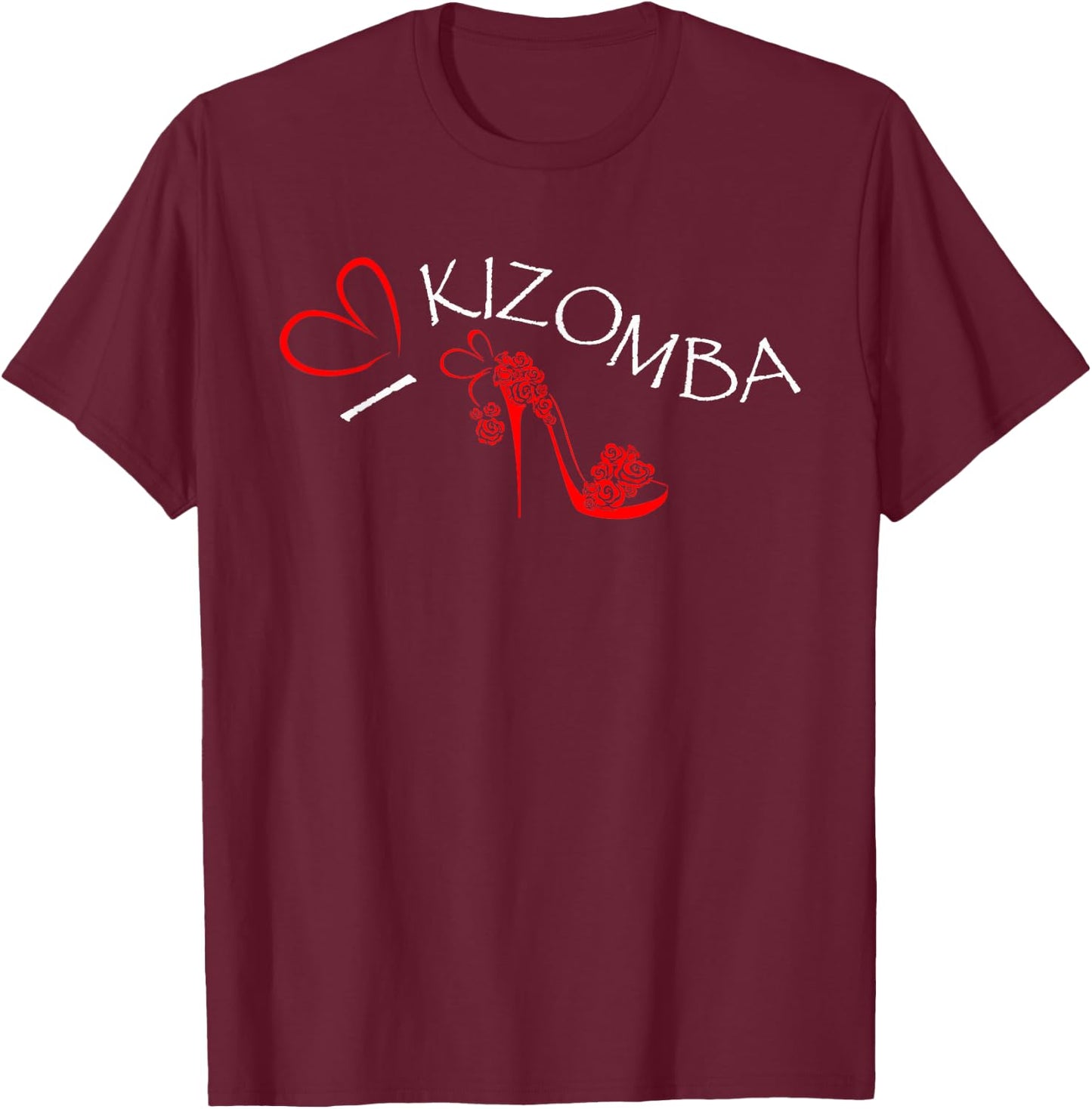 I Love Kizomba - Dance Shirts - Dark T-Shirt - T-Shirt | Maroon