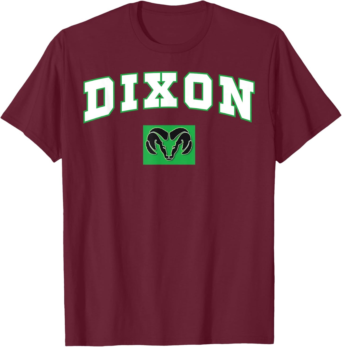 Dixon High School Rams C2 T-Shirt - T-Shirt | Maroon