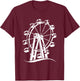 Ferris Wheel Adventure Ride Family Day Carnival T-Shirt - T-Shirt | Maroon