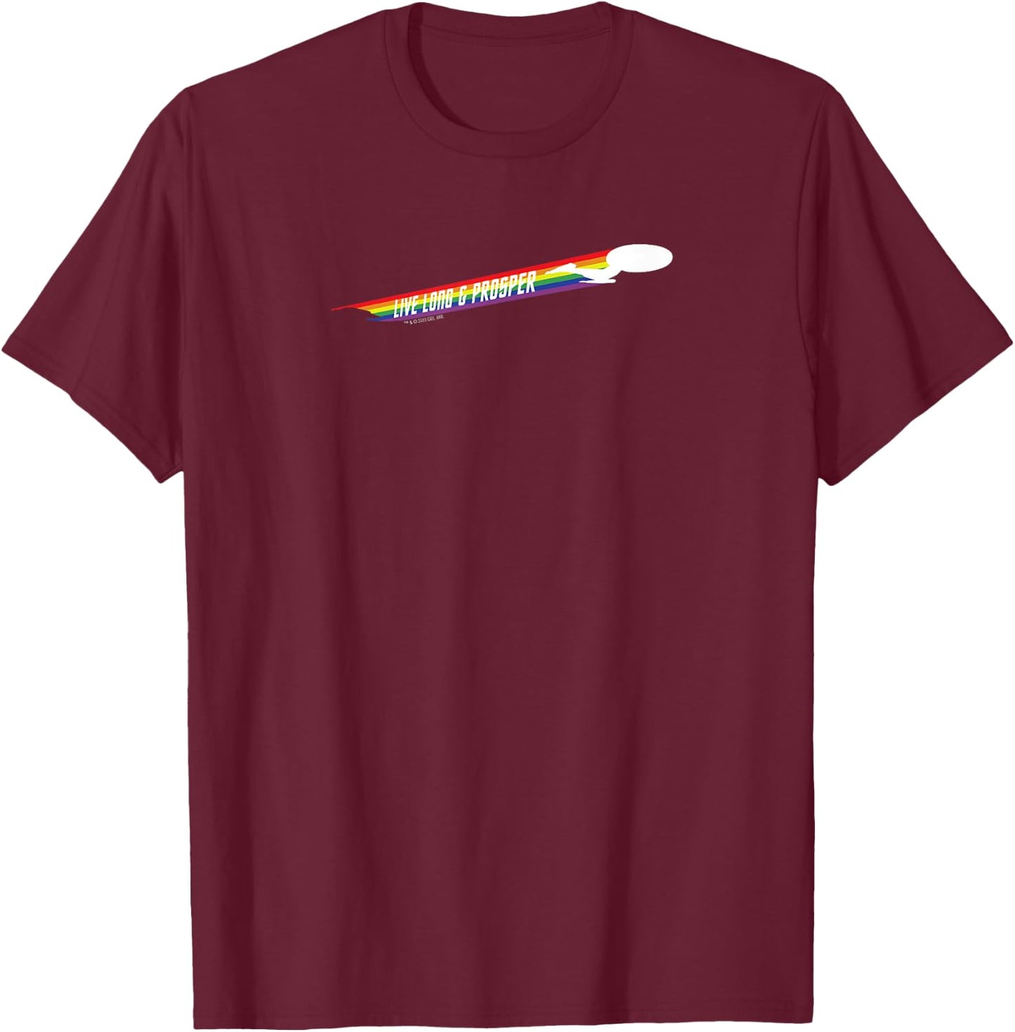 Star Trek: Discovery Live Long Pride T-Shirt - T-Shirt | Maroon
