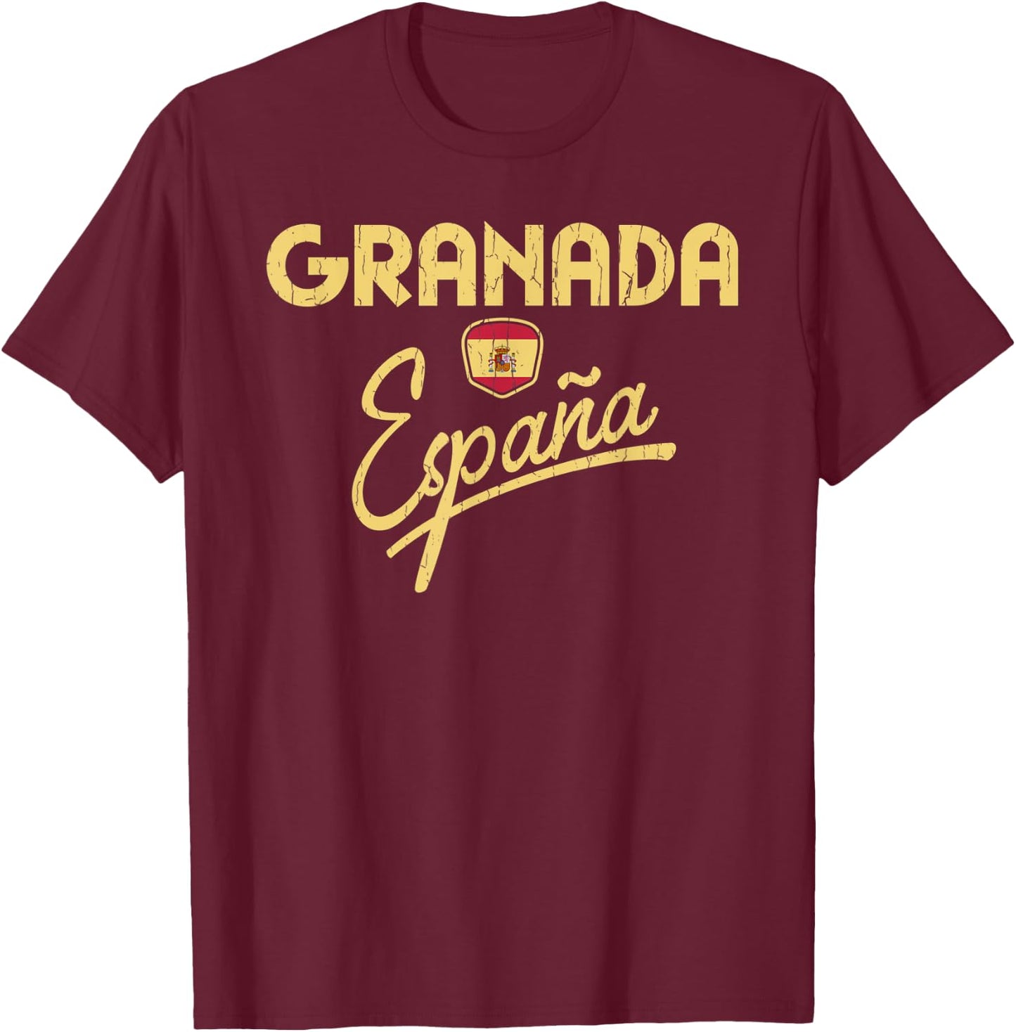 Granada Spain - Spanish Flag Granada Espana T-Shirt - T-Shirt | Maroon