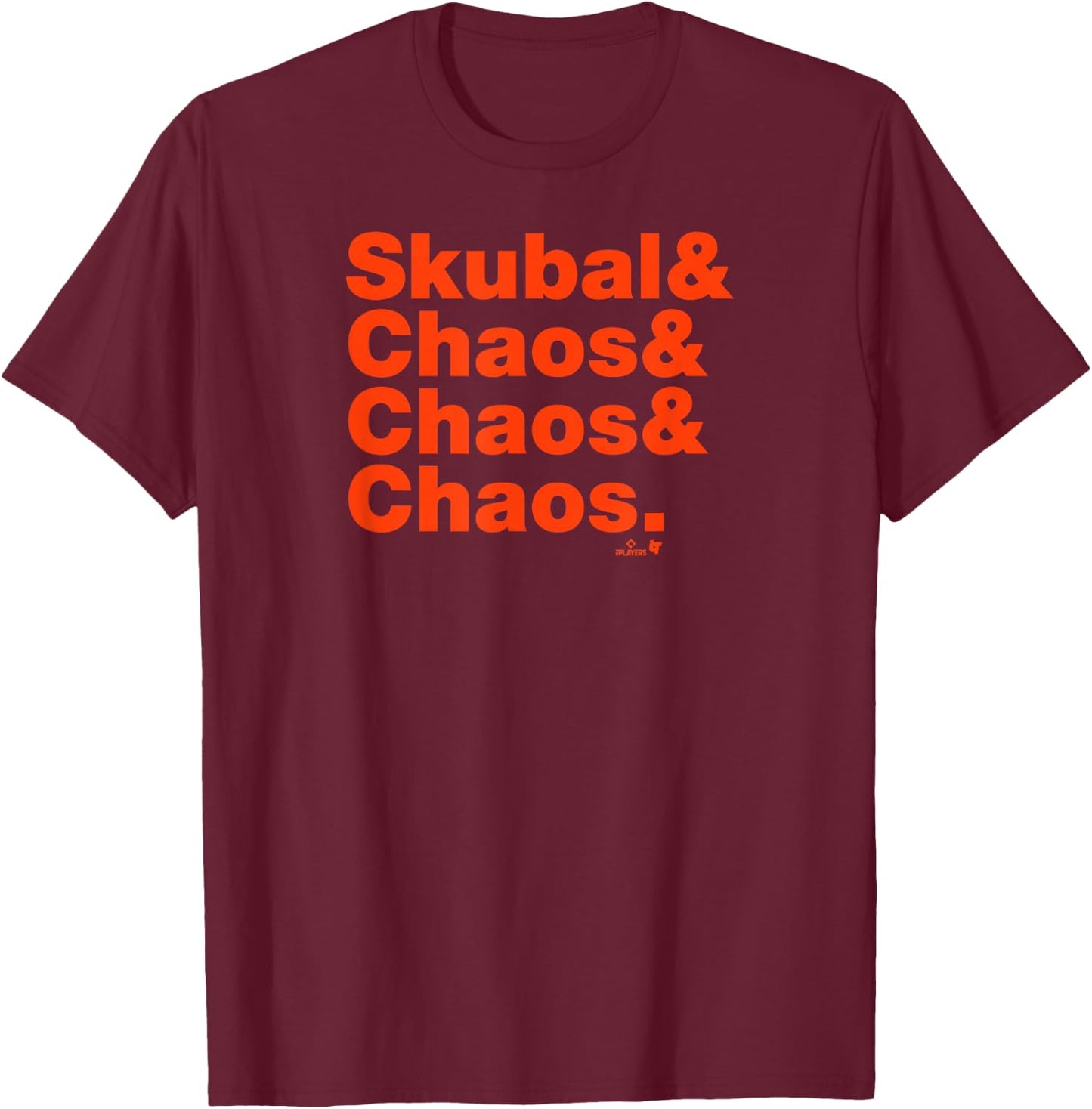 Tarik Skubal & Pitching Chaos - Detroit Baseball T-Shirt - T-Shirt | Maroon