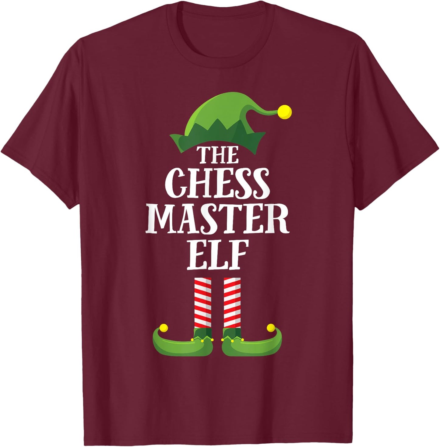 Cowboy Elf Matching Family Group Christmas Party Pyjamas T-Shirt - T-Shirt | Maroon