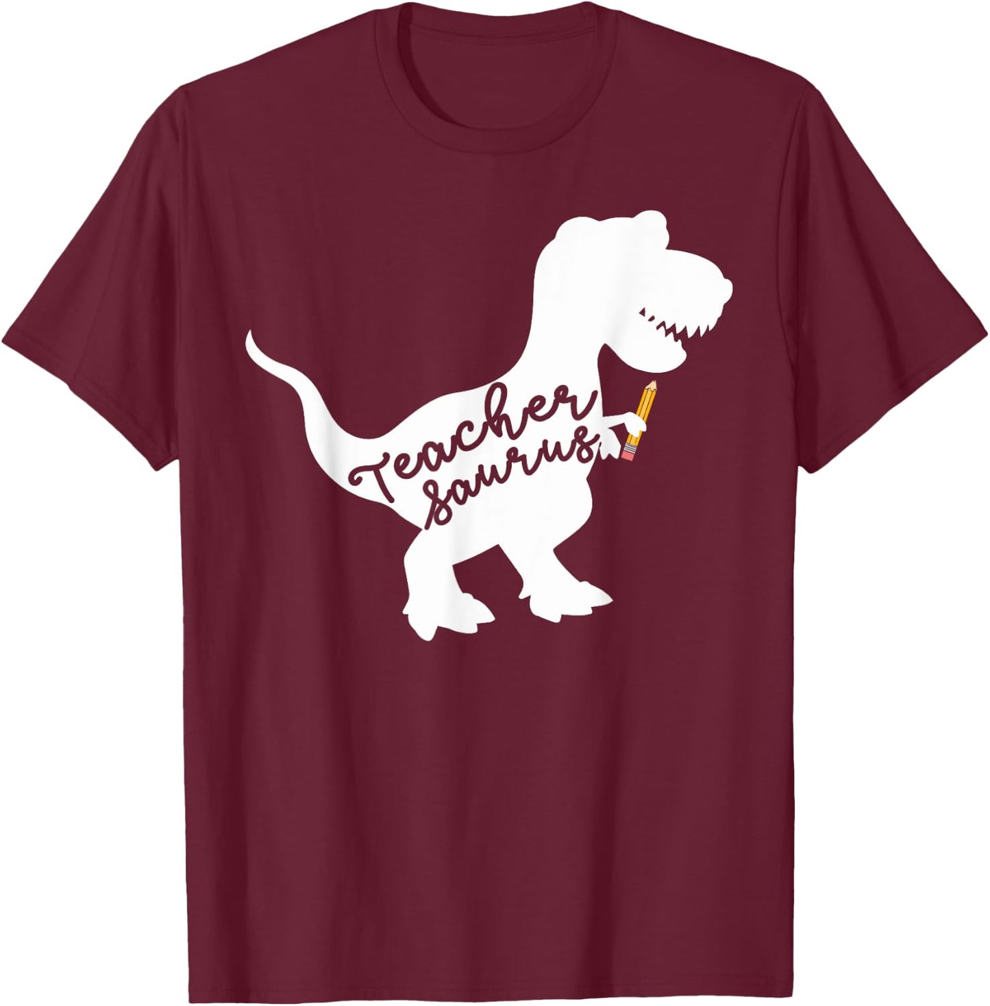 Teacher Saurus T Shirt T-Shirt - T-Shirt | Maroon