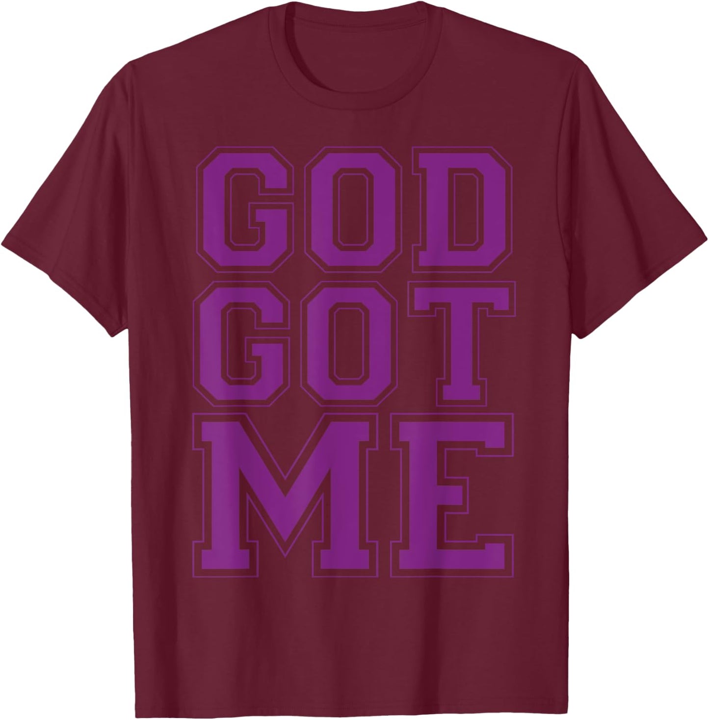 Christian T Shirts God Got Me (Purple) T-Shirt - T-Shirt | Maroon