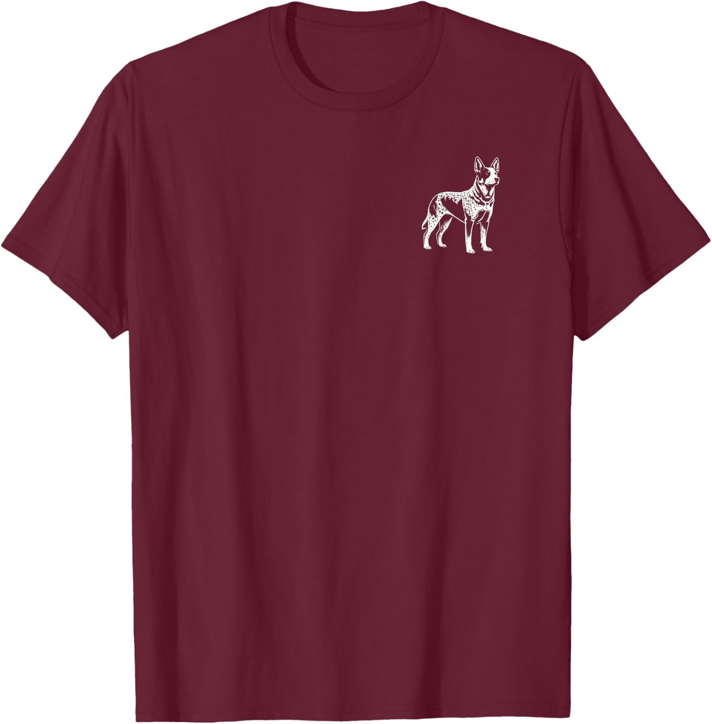 Dog Dad Mom Lover - Monochromatic Texas Heeler T-Shirt - T-Shirt | Maroon