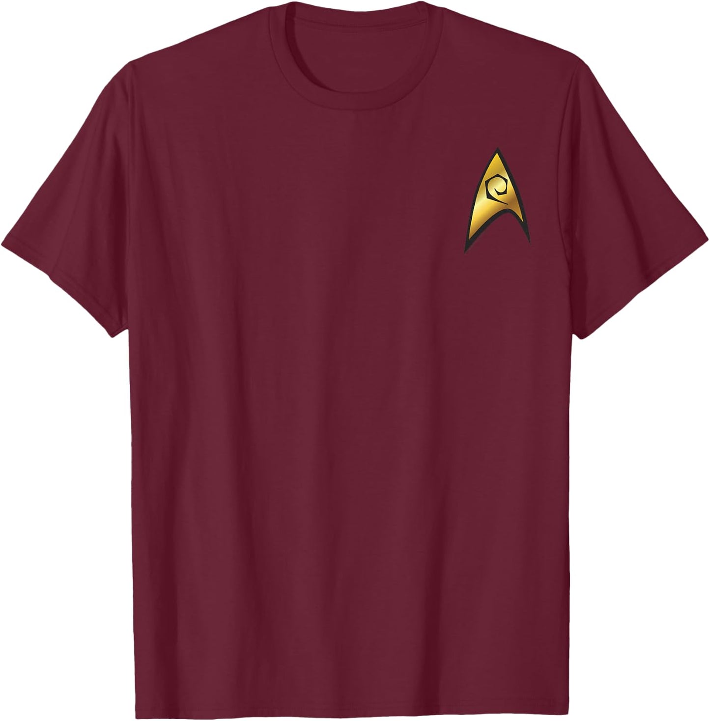 Star Trek Original Series Engineering Badge T-Shirt - T-Shirt | Maroon