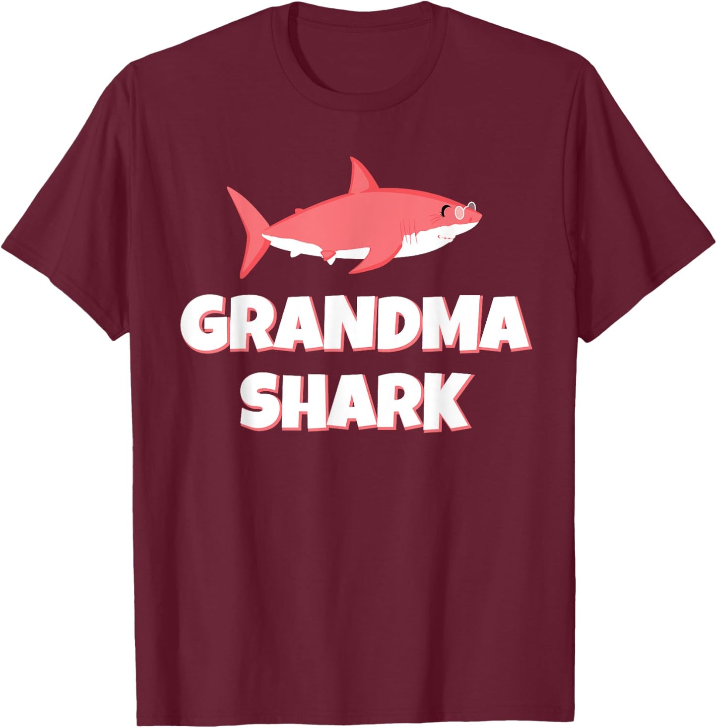 Grandma Shark T Shirt Family Matching Women Jawsome Gifts T-Shirt - T-Shirt | Maroon