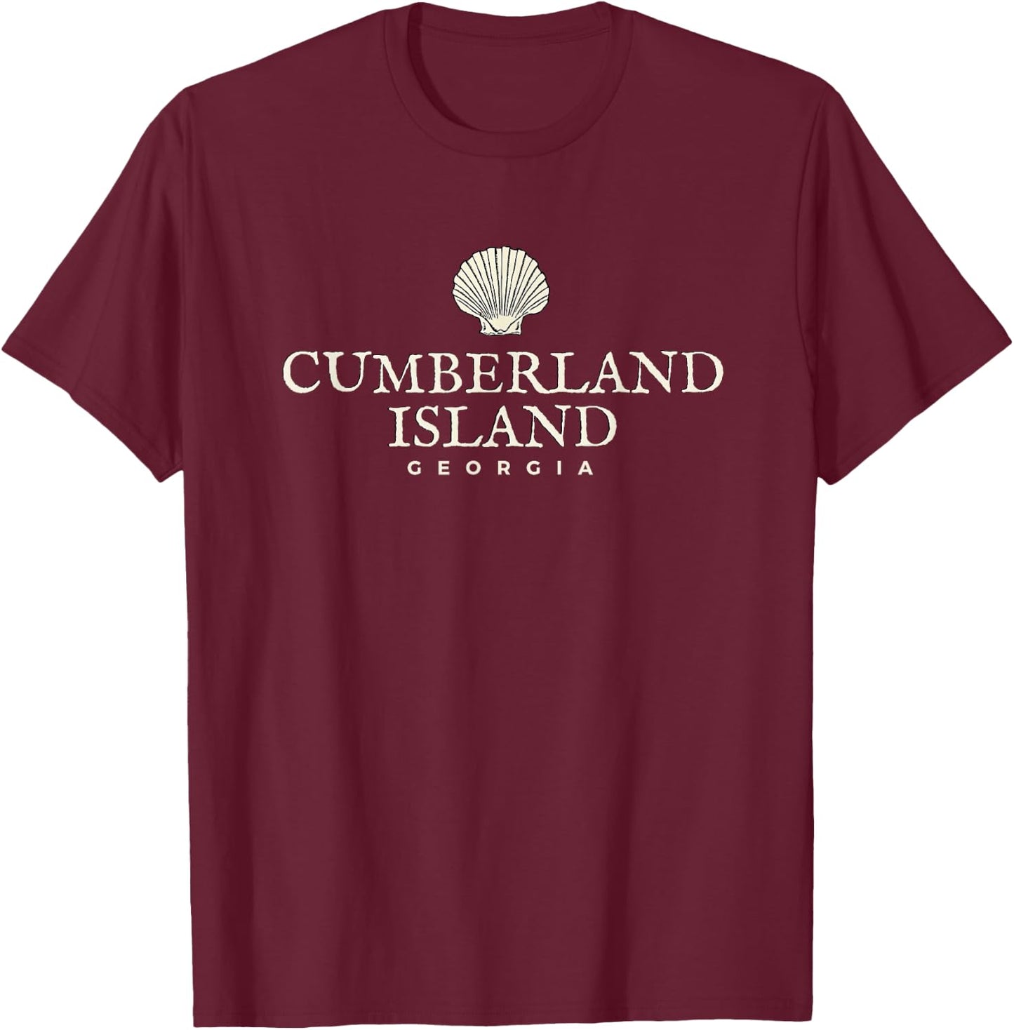 Cumberland Island Shirt, National Seashore Georgia Ocean T-Shirt - T-Shirt | Maroon