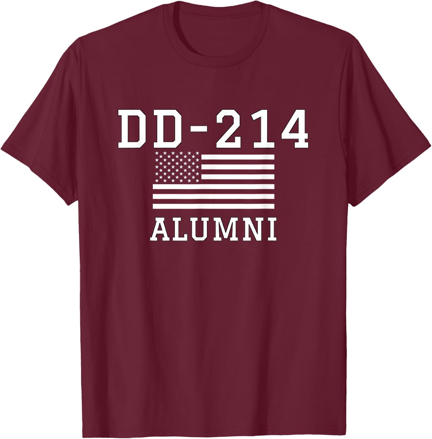 Patriotic DD-214 Alumni T-Shirt - T-Shirt | Maroon