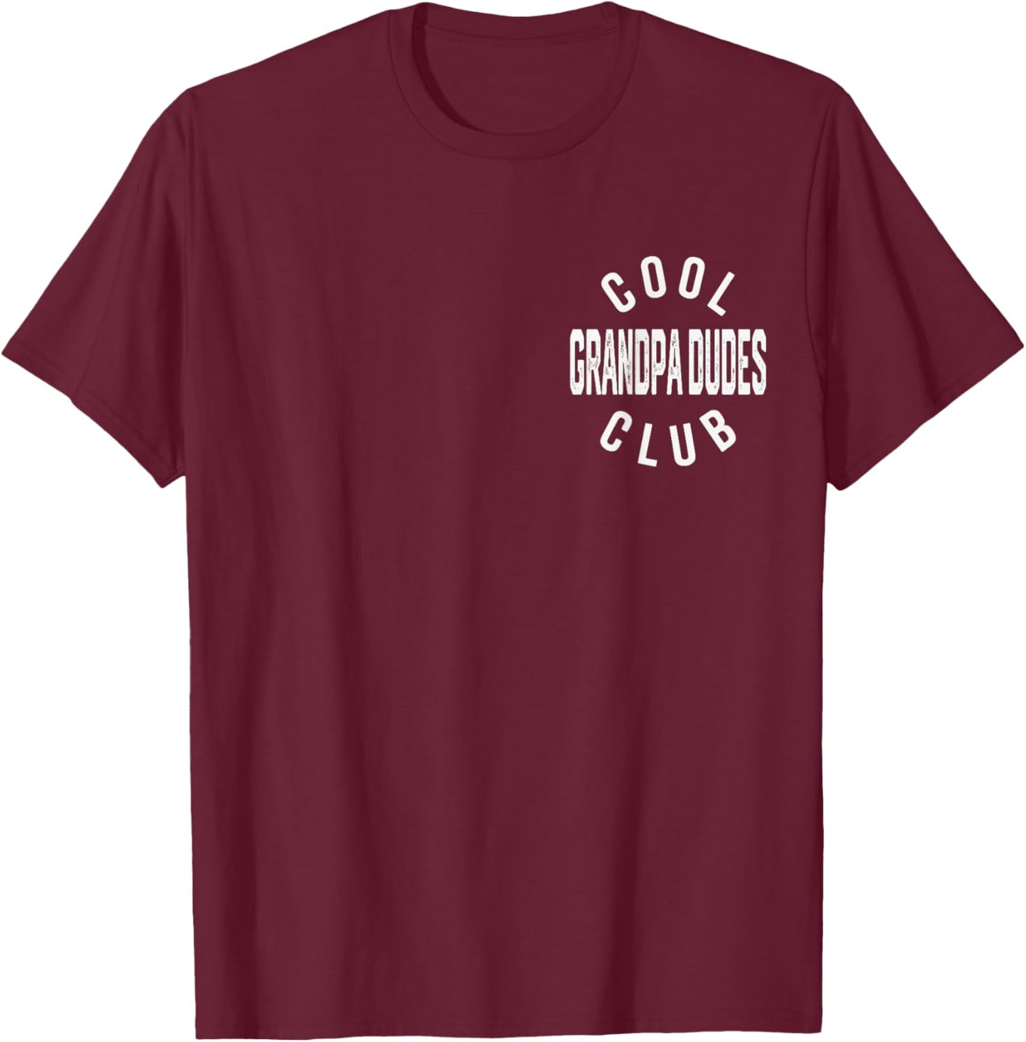 Cool Grandpa Dudes Club Retro Vintage Graphic T-Shirt - T-Shirt | Maroon