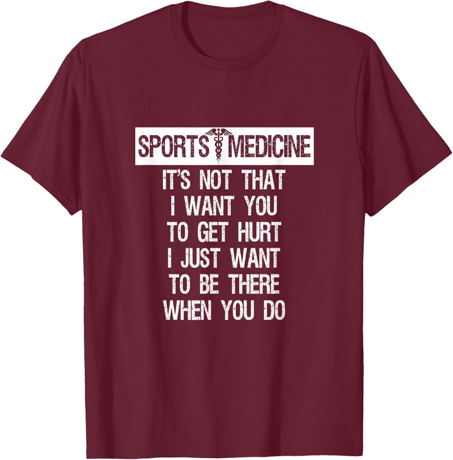 Sports Medicine Graphic Funny T-Shirt - T-Shirt | Maroon