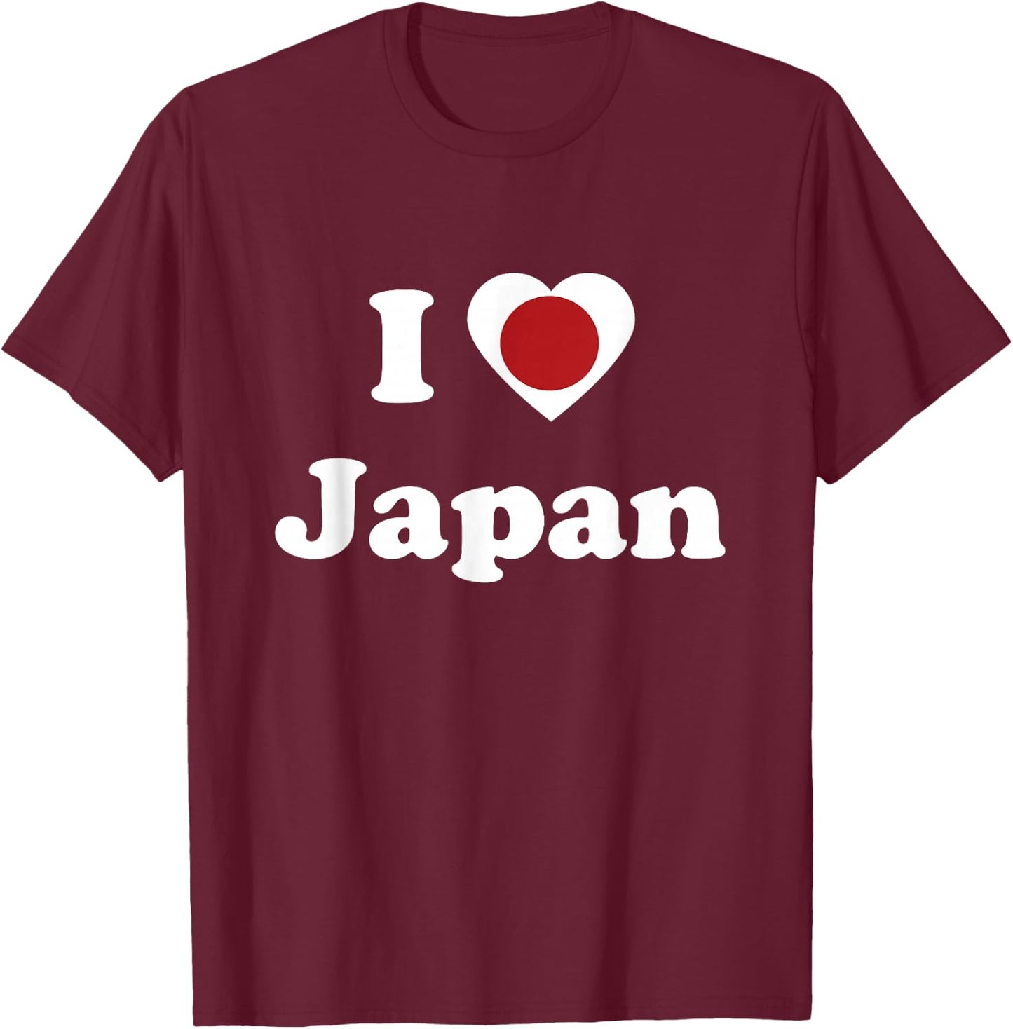 I Love Japan I Heart Japan Japanese T-Shirt - T-Shirt | Maroon