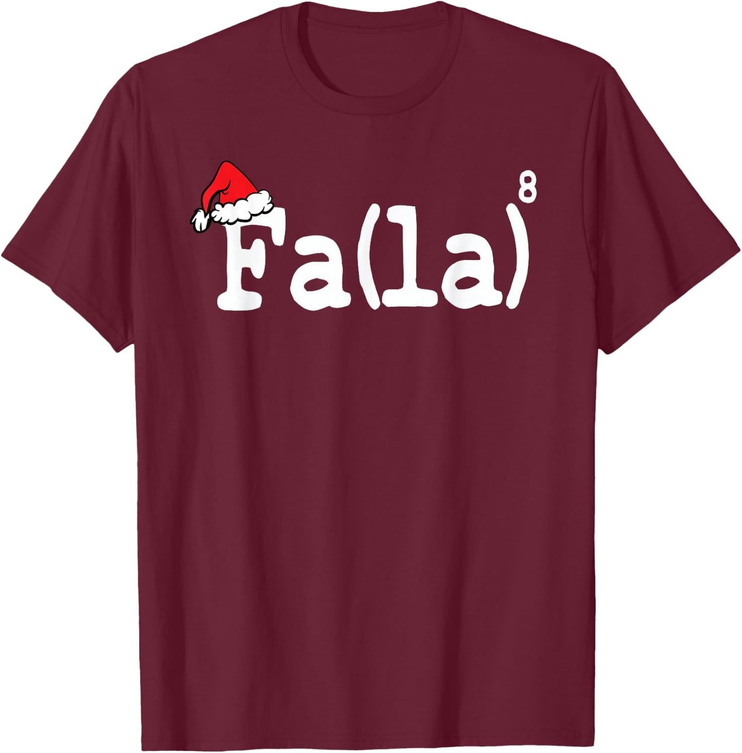 Christmas Cute Math Fa La Teacher Student T-Shirt - T-Shirt | Maroon