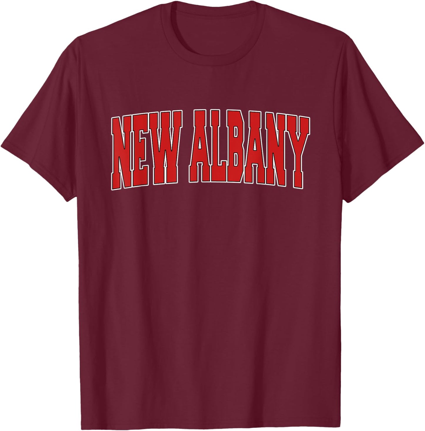 NEW ALBANY IN INDIANA Varsity Style USA Vintage Sports T-Shirt - T-Shirt | Maroon