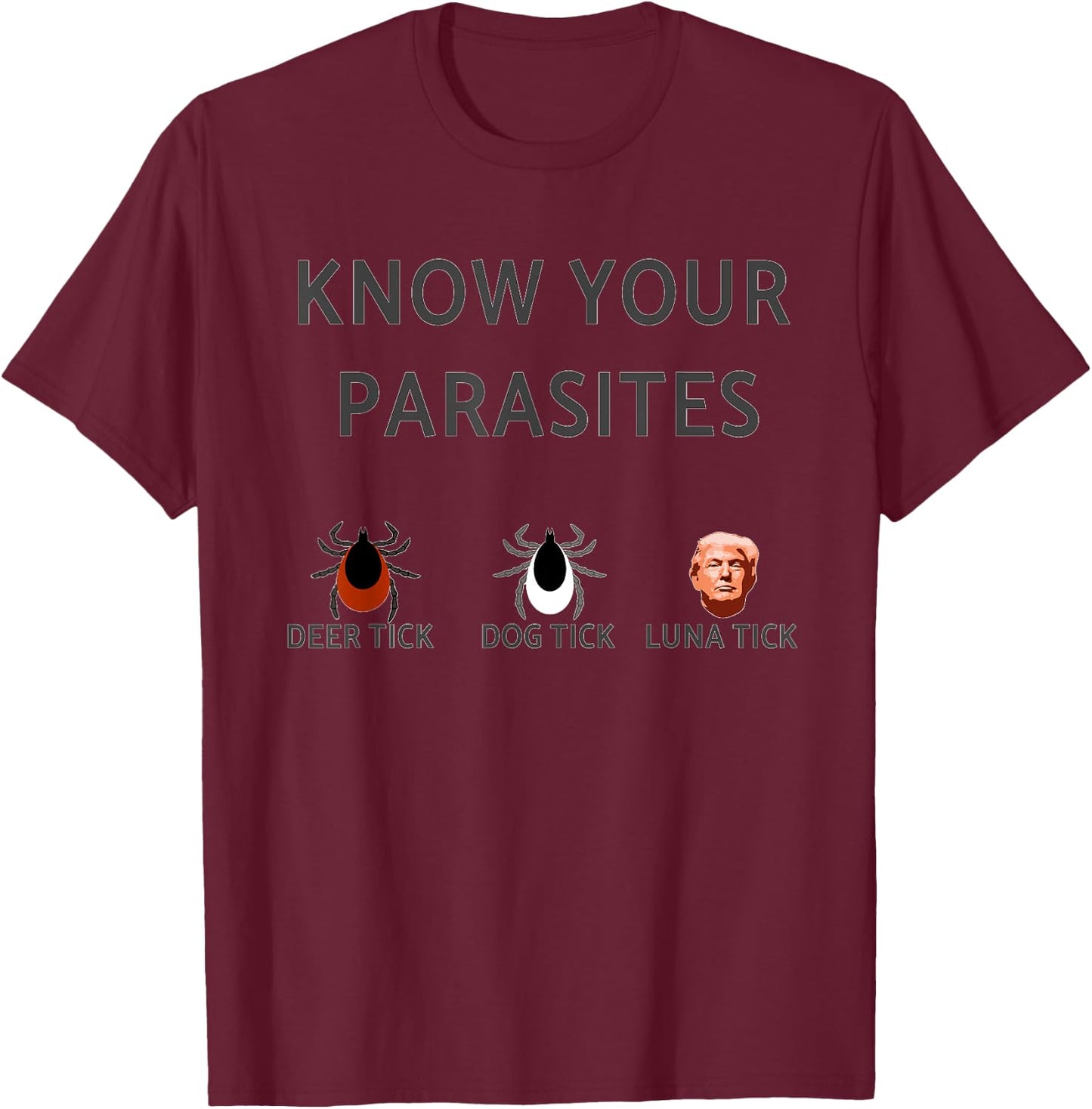 Know Your Parasites | Anti-Trump RESIST T-Shirt - T-Shirt | Maroon