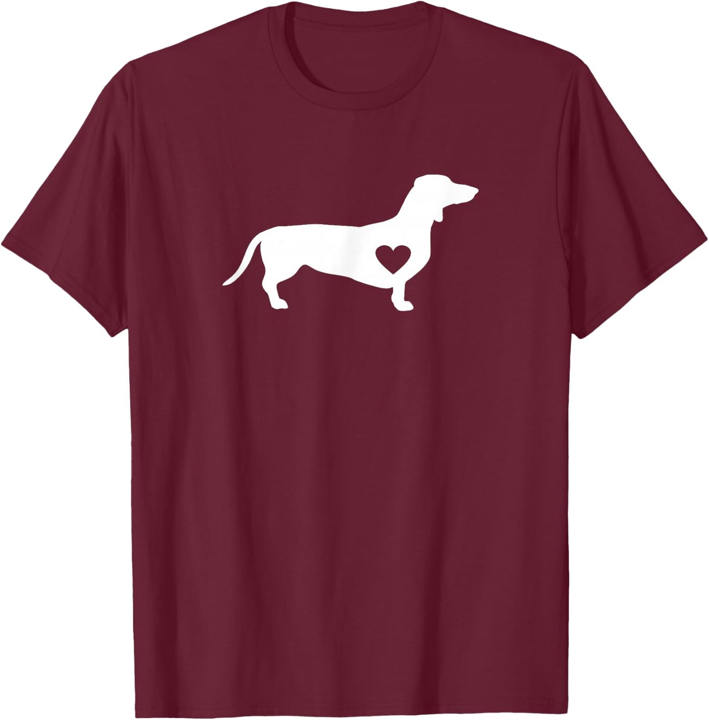 Dachshund Love Doxie Wiener Dog & Puppy T-Shirt - T-Shirt | Maroon