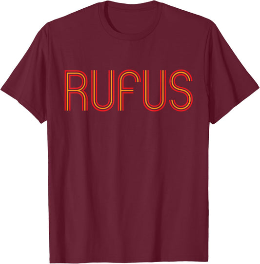 Rufus 70s Vintage For Music Lovers of Funk and Disco T-Shirt - T-Shirt | Maroon